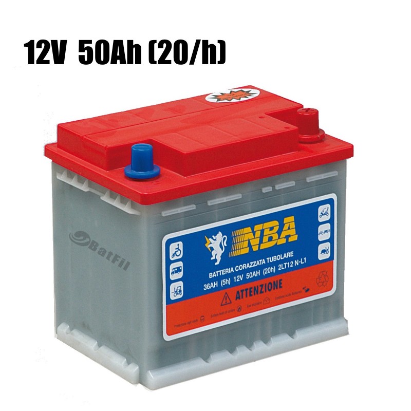 Batteria tubolare per fotovoltaico NBA 2LT12N-L2-S 12V 20/h 50Ah !IVA AGEVOLATA!