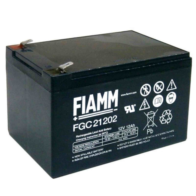 Fiamm  FGC21202 12V 12Ah batteria AGM VRLA al piombo sigillata ricaricabile